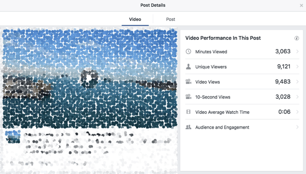 מדדי וידאו בפייסבוק