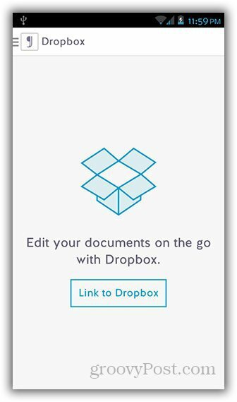 צור וסנכרן קבצי טקסט עם Dropbox באנדרואיד