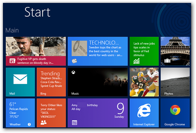 כבה את ההתראות של Windows 8 Live Tile