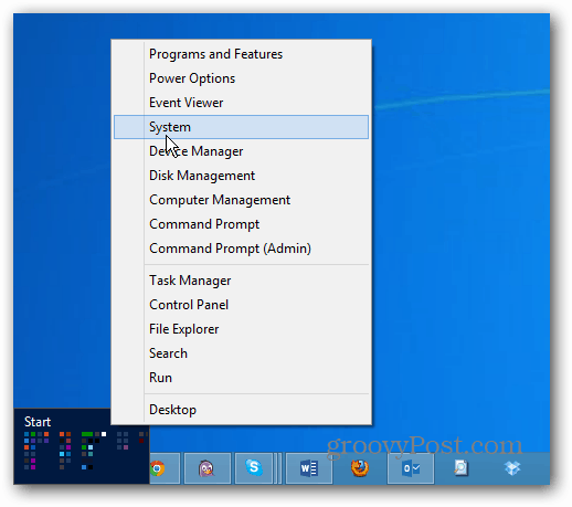 תפריט User Power של Windows 8