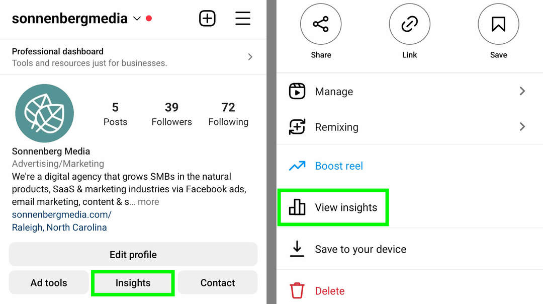 איפה-למצוא-instagram-reels-insights-app-view-insights-sonnenbergmedia-example-3