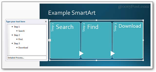 הפוך את מצגות PowerPoint לרוק באמצעות SmartArt