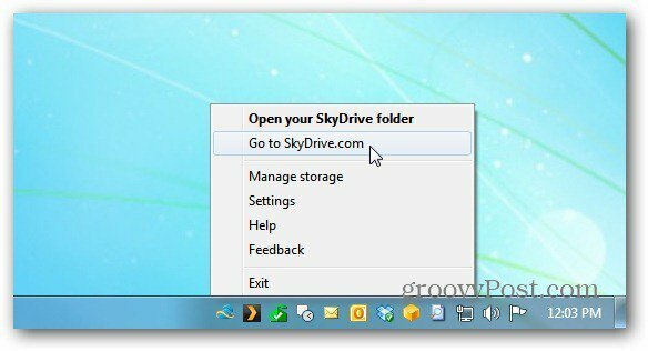 עבור אל SkyDrive