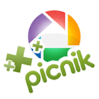 אלבומי אינטרנט של Picasa + לוגו של Picnik