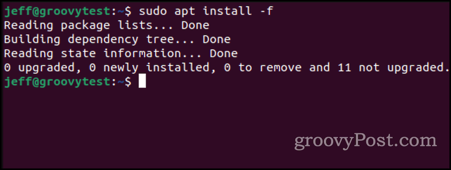 התקנת ubuntu apt כדי לתקן חבילות שבורות