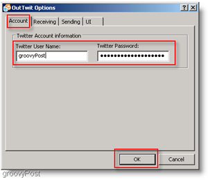 טוויטר בתוך Outlook: קבע את התצורה של OutTwit
