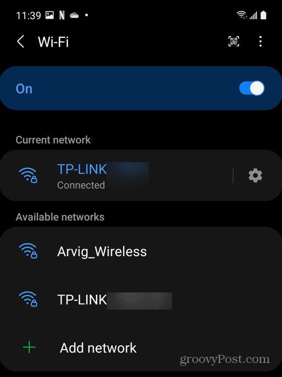 קישוריות לרשת Wi-Fi