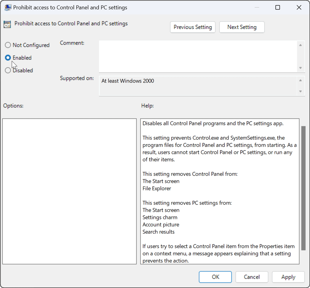 חסום משתמשים מהגדרות ב-Windows 11