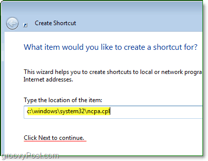 השתמש ב c: windows system32ncpa.cpl כנתיב הקבצים שלך לפתיחת חיבורי רשת במהירות