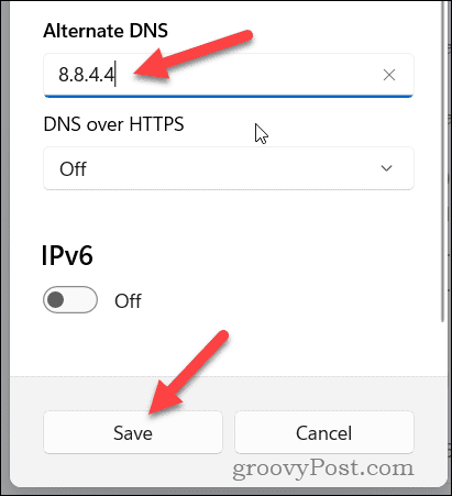 הגדר הגדרות DNS חלופיות ב-Windows 11