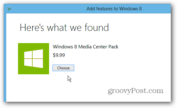 חבילה של Windows 8 Media Center