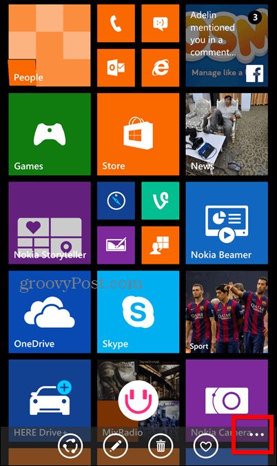 מסך הנעילה של Windows Phone 8.1