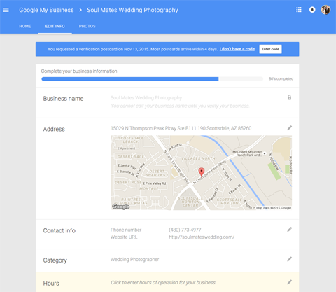 אפשרויות עריכה של עמוד עסקי מקומי חדש ב- Google