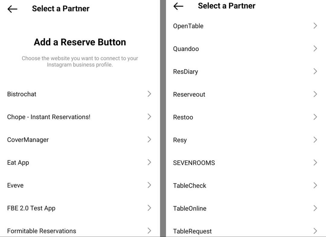 how-to-create-a-reserve-action buttton-on-instagram-restaurant-platforms-connect-to-professional-profile-resy-opentable-select-a-partner-example-7