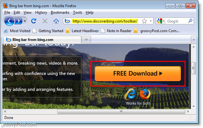איך למצוא את אתר ה- Bing Bar, אני לא יכול למצוא את קישור ההורדה של Bing Bar בשום מקום!