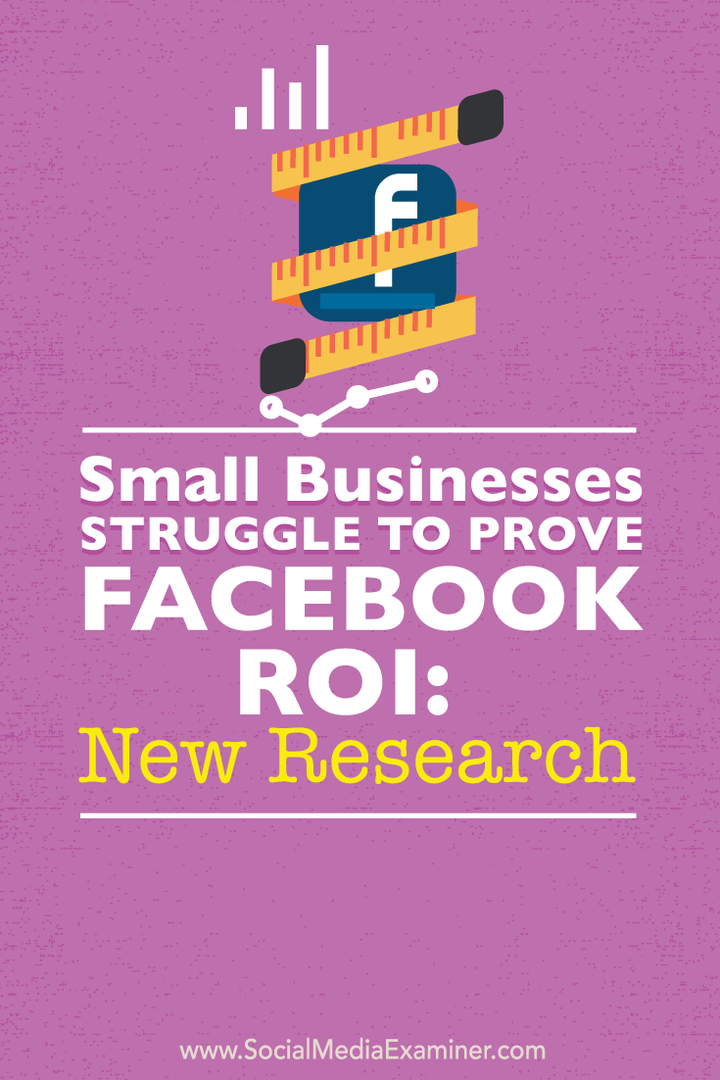 עסקים קטנים נאבקים להוכיח החזר השקעה בפייסבוק: מחקר חדש: בוחן מדיה חברתית