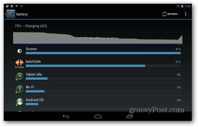 שפר את חיי הסוללה של Google Nexus 7