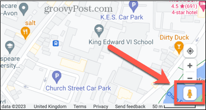 סמל תצוגת רחוב של מפות גוגל