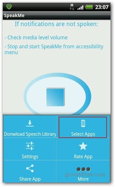 אפליקציות בחרו ל- SpeakMe עבור אנדרואיד