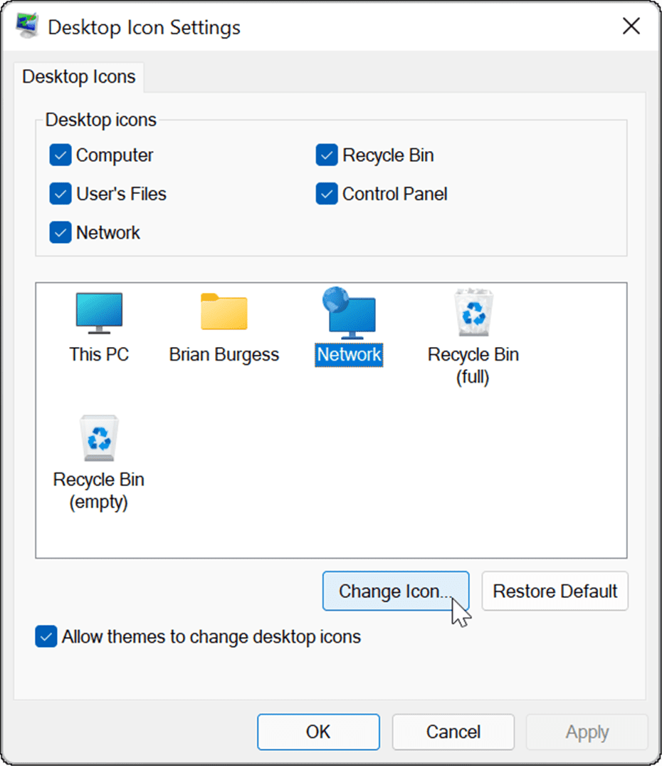 קבל בחזרה סמלי שולחן עבודה מדור קודם ב-Windows 11