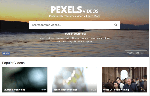 Pexels מציעה וידאו מלאי בחינם שתוכל להשתמש בו במודעות הווידיאו שלך ב- LinkedIn.