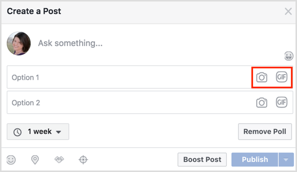 משאל gif של פייסבוק מוסיף שתי אפשרויות