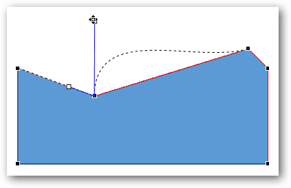 להזיז צורות עם נקודות