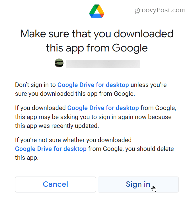היכנס הוסף את Google Drive לסייר הקבצים