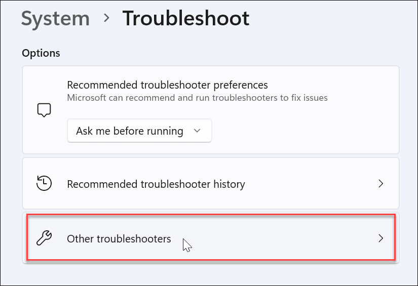 פותרי בעיות אחרים ב-Windows 11