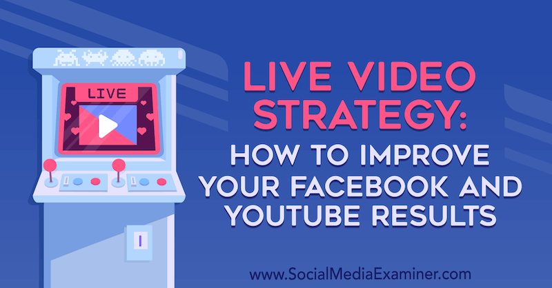 אסטרטגיית וידאו בשידור חי: כיצד לשפר את תוצאות הפייסבוק וה- YouTube שלך ​​על ידי לוריה פטרוסי בבודק מדיה חברתית.