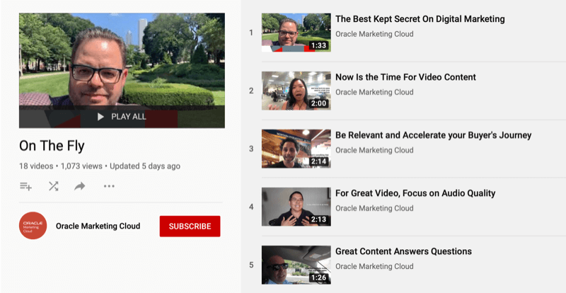 סדרת YouTube ב- Oracle Marketing Cloud On the Fly