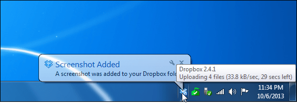 צילום מסך של גרסת Dropbox נוסף