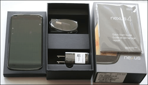 Nexus 4 ללא תיבה