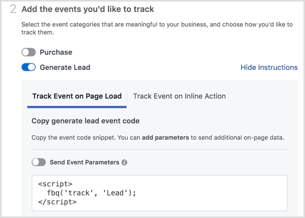 התקנת פיקסל לפייסבוק מוסיפה אירועים