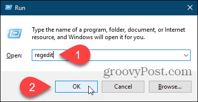 פתח את עורך הרישום באמצעות תיבת הדו-שיח הפעלה במערכת Windows