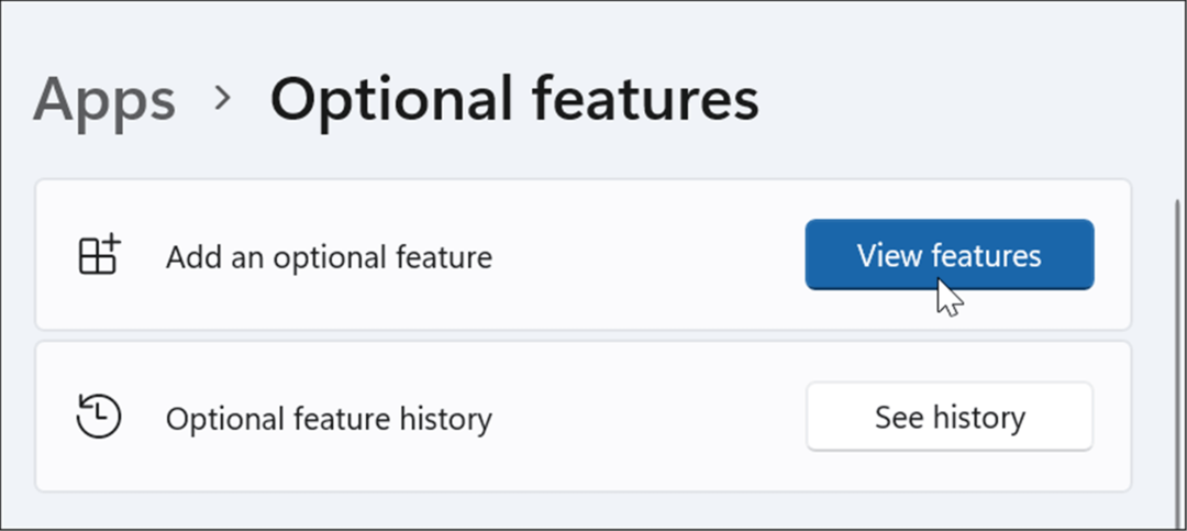 הוסף תכונה אופציונלית ב-Windows 11