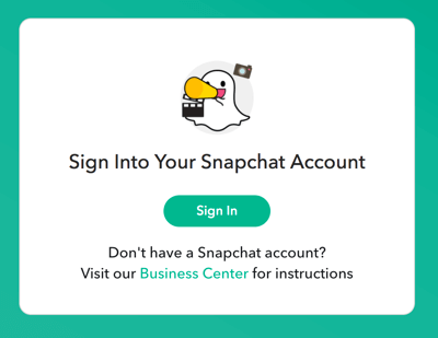 היכנס באמצעות אישורי הכניסה שלך ל- Snapchat.