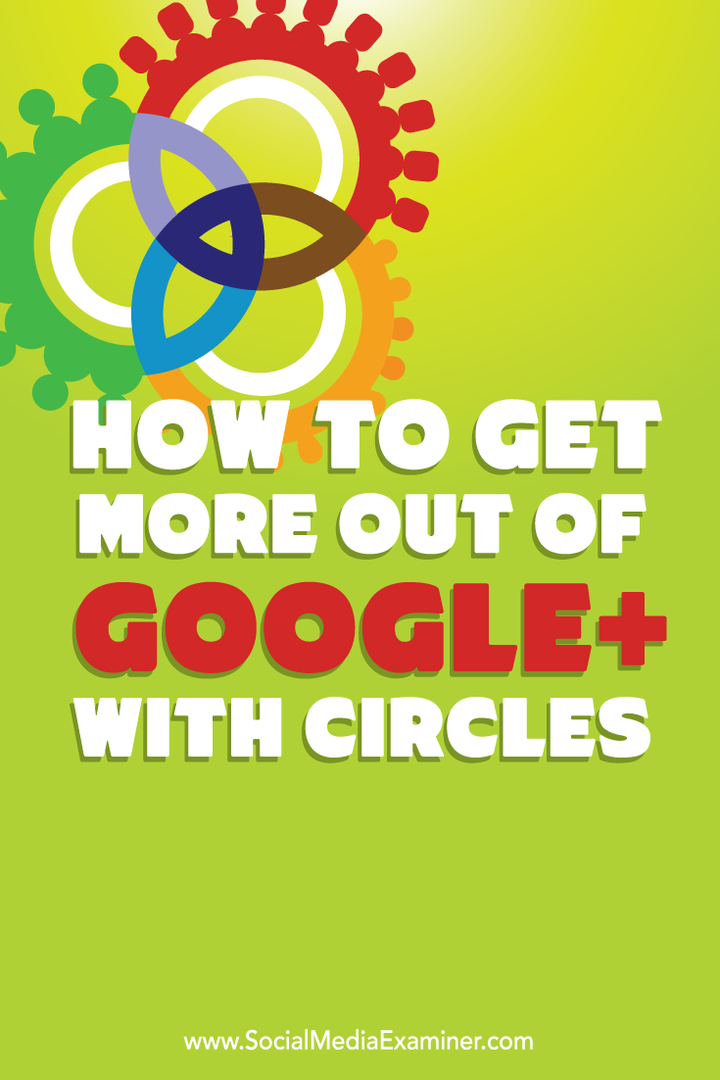 איך להפיק יותר מ- google + עם מעגלים