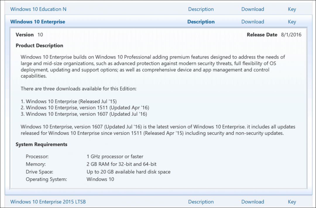 מפתח מוצר רישיון נפח של Windows 10 מפתח מוצר VLSC Enterprise Education Pro