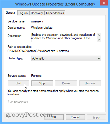 שירות העדכונים של Windows