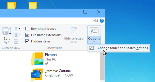 תצוגת סייר הקבצים של Windows 10