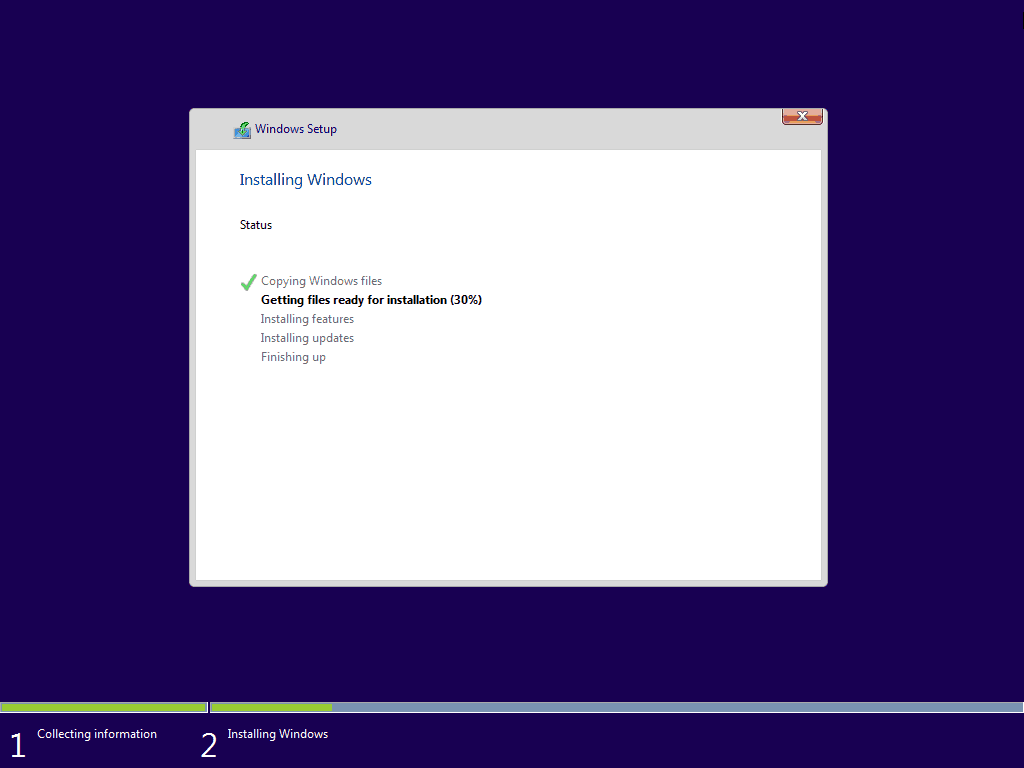 10 התקנת Windows Windows 10 התקנה נקייה