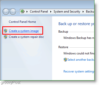 Windows 7: צור קישור לתמונת מערכת
