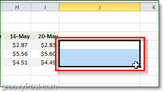 בחר את התאים עבור נצנוצי Excel 2010 שלך