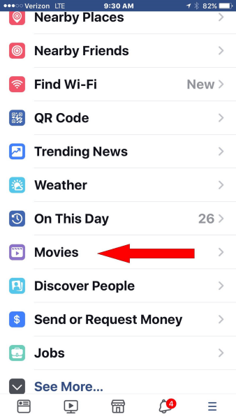 פייסבוק מוסיפה קטע סרטים ייעודי לתפריט הניווט הראשי של אפליקציית המובייל.