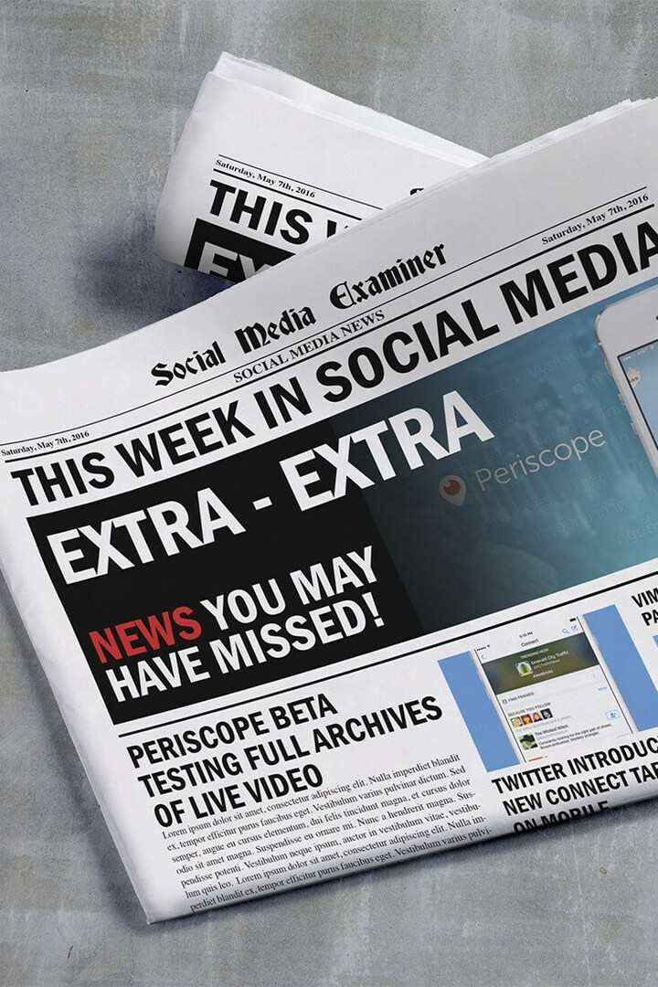פריסקופ שומר סרטונים חיים מעבר ל 24 שעות: השבוע ברשתות החברתיות: בוחן מדיה חברתית
