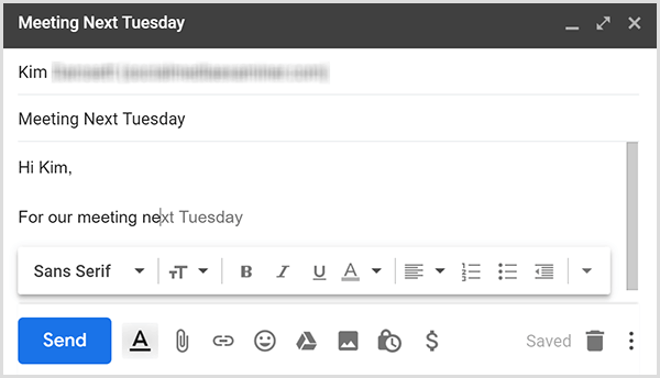 Gmail Smart Compose משתמש בטקסט חזוי כדי לעזור לך לכתוב במהירות הודעות דוא"ל.