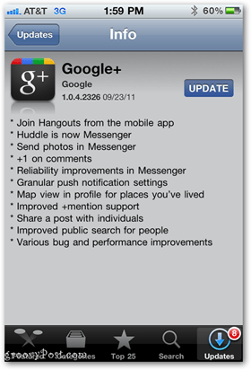 עדכון אפליקציות Google+ לאייפון ומכשירי iOS אחרים