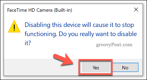 אישור שהמכשיר מושבת במנהל ההתקנים ב- Windows 10