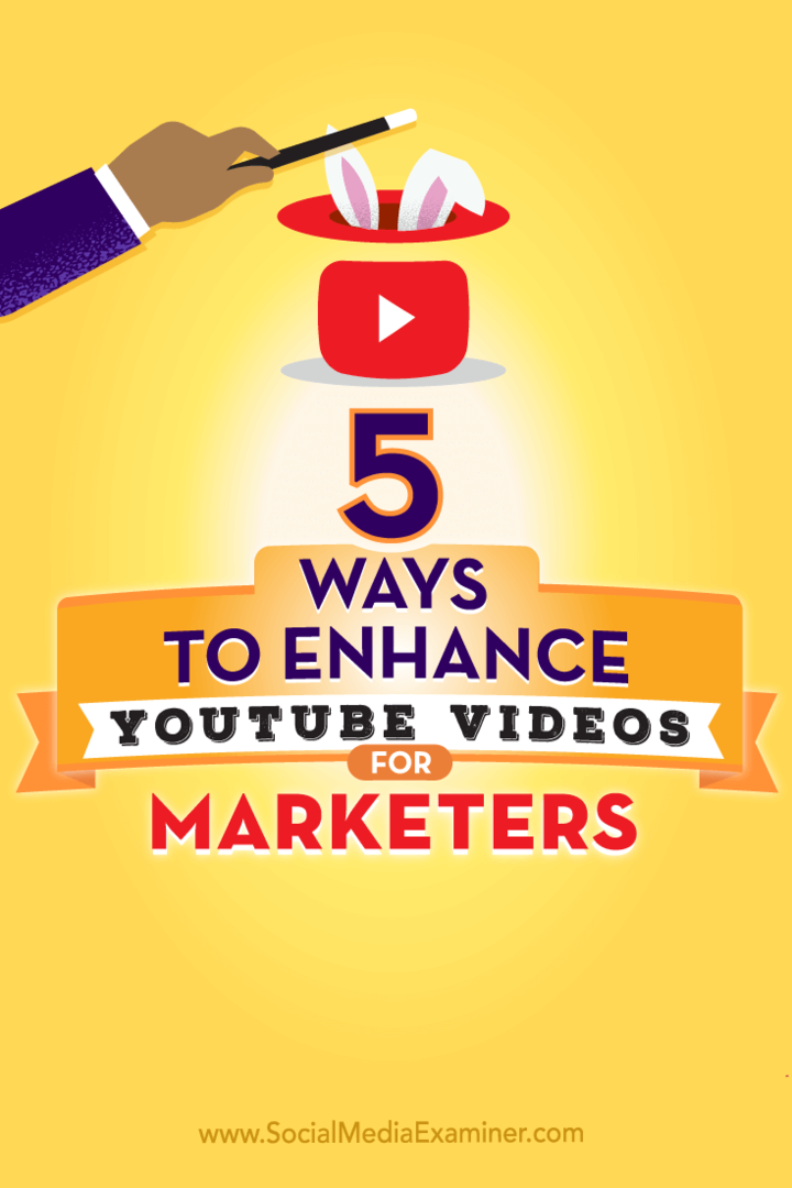 5 דרכים לשיפור סרטוני YouTube לשווקים: בוחן מדיה חברתית
